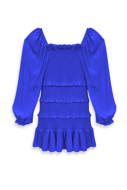 JUNIOR LAILA LONG SLEEVE SOLID DRESS