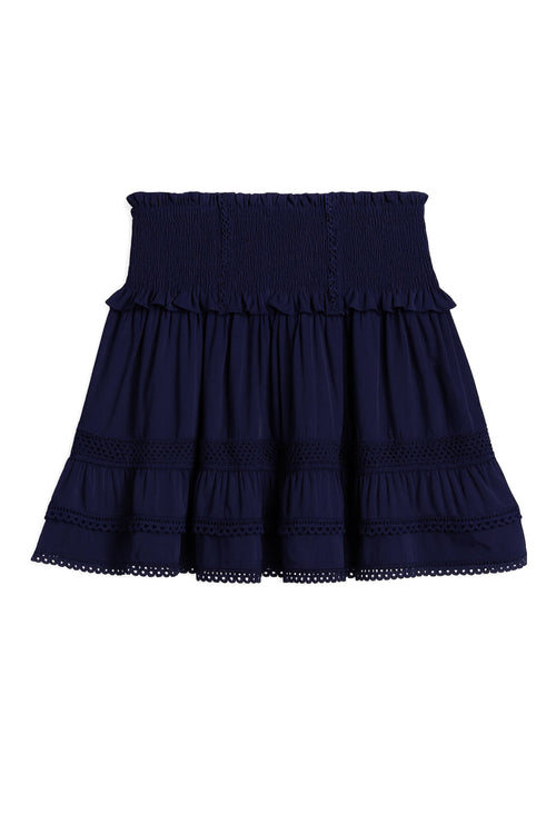 TWEEN LARA SOLID LACE TRIM RUFFLE SKIRT