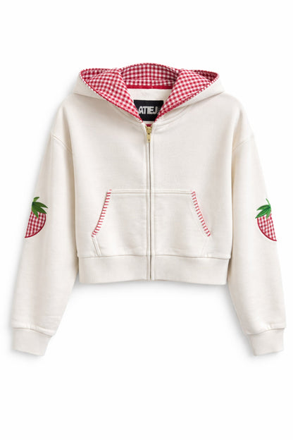JUNIOR LEAH APPLIQUE CROP ZIP
