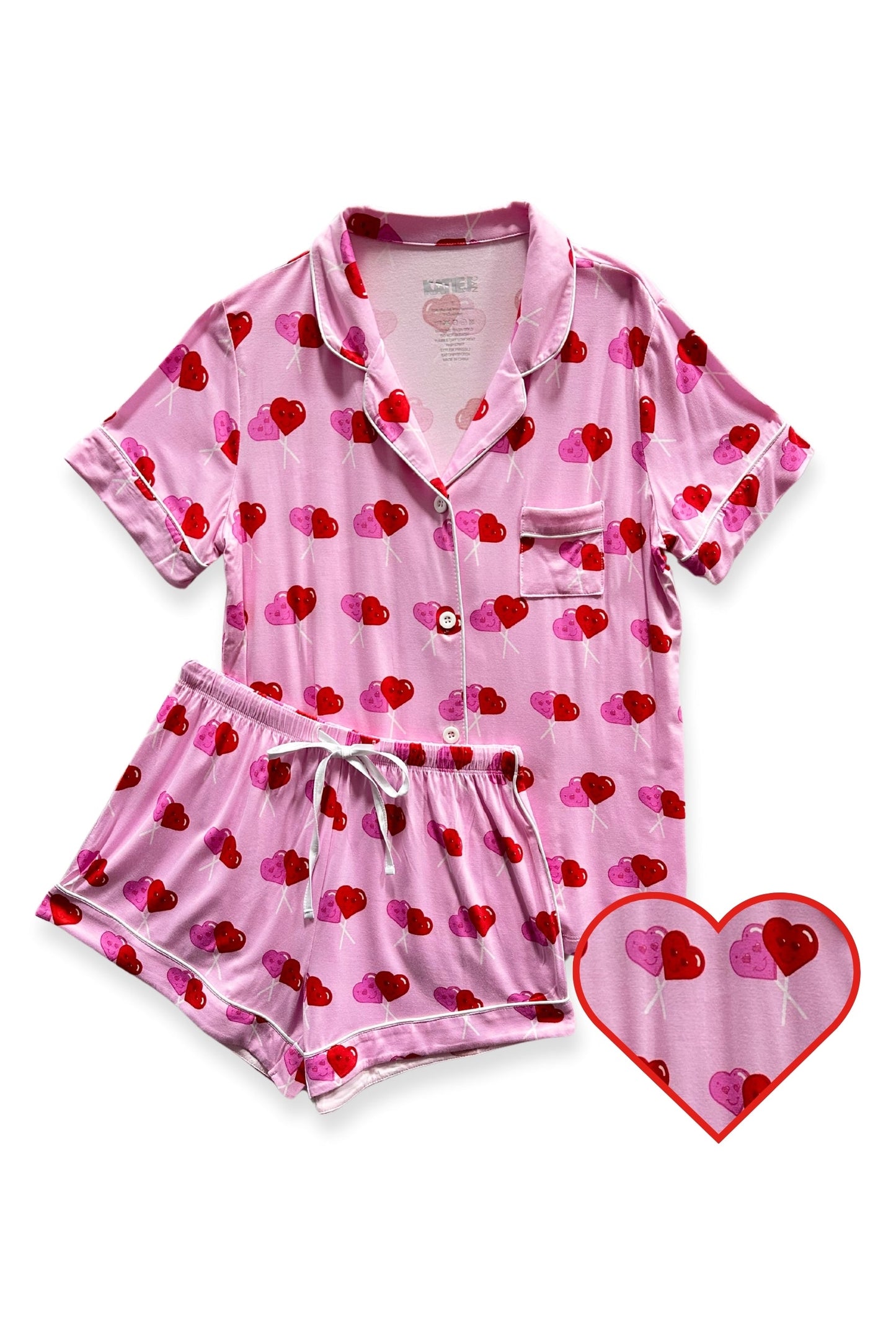 JUNIOR LYNN SHORTS VALENTINE'S LOUNGE SET