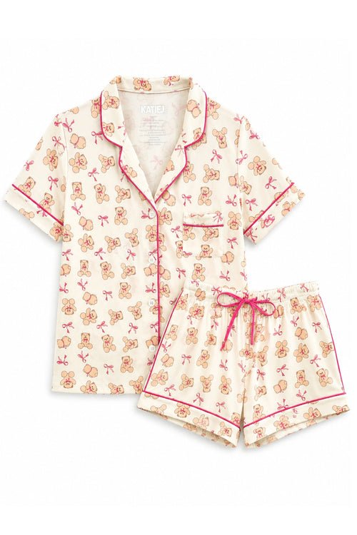 JUNIOR LYNN PRINTED SHORTS LOUNGE SET