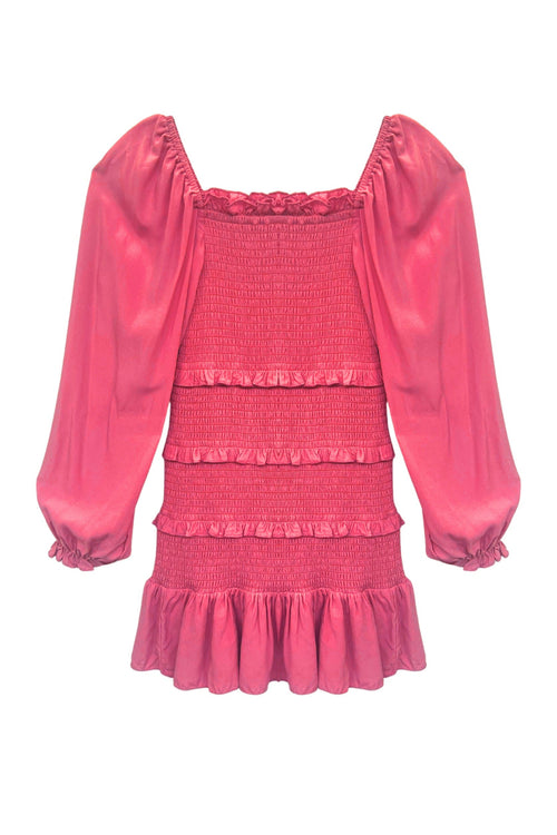 JUNIOR LAILA LONG SLEEVE SOLID DRESS - FINAL SALE
