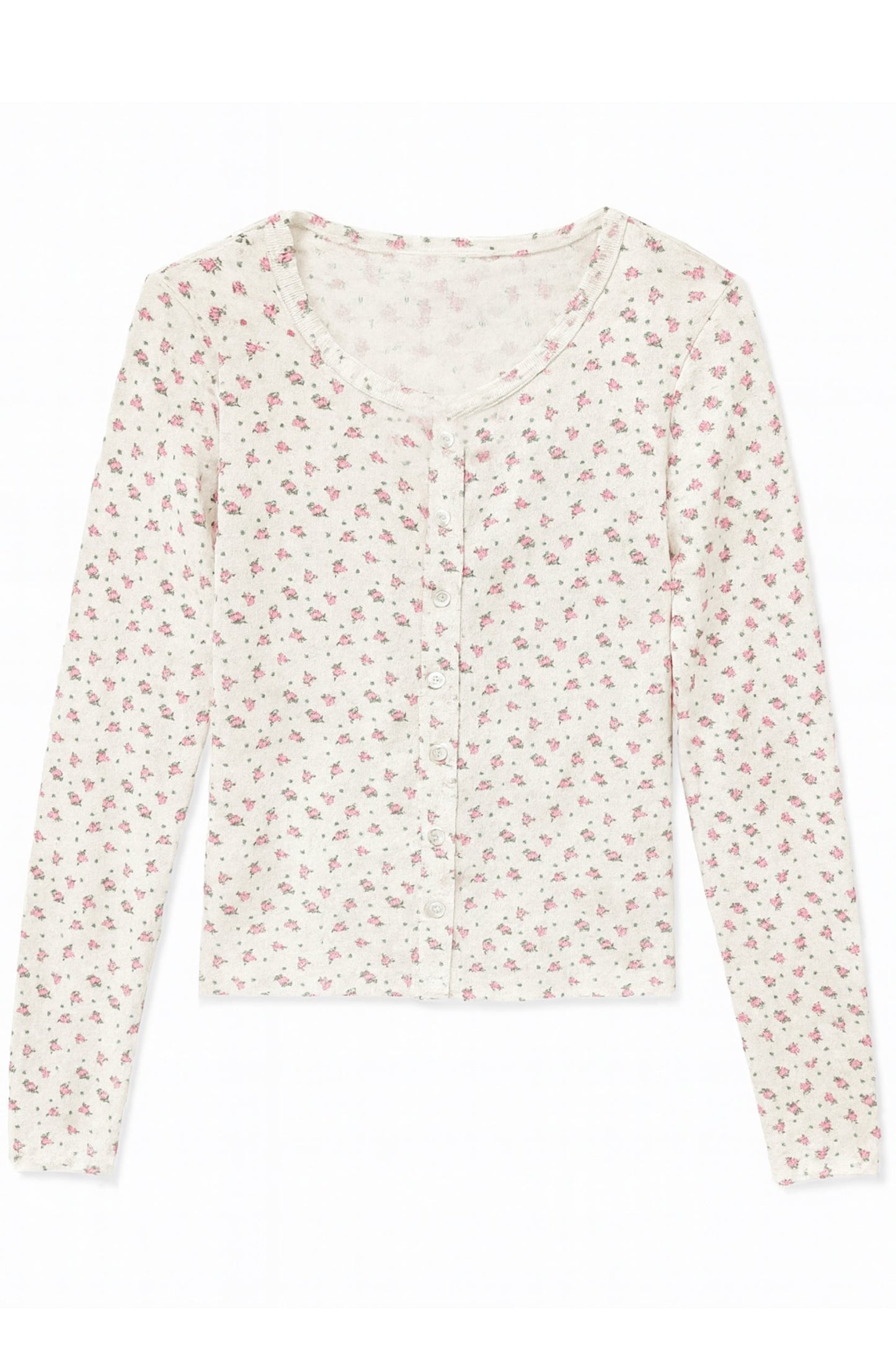 TWEEN MARINA PRINT POINTELLE BUTTONDOWN - FINAL SALE