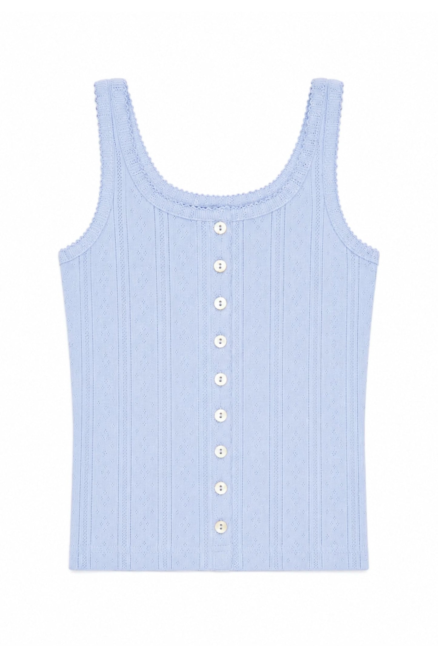 TWEEN MARINA SOLID BUTTON UP TANK