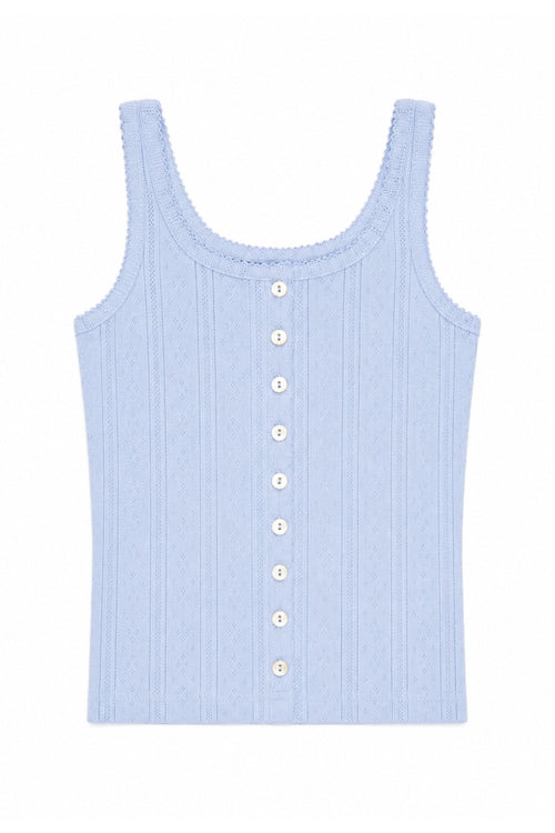 TWEEN MARINA SOLID BUTTON UP TANK