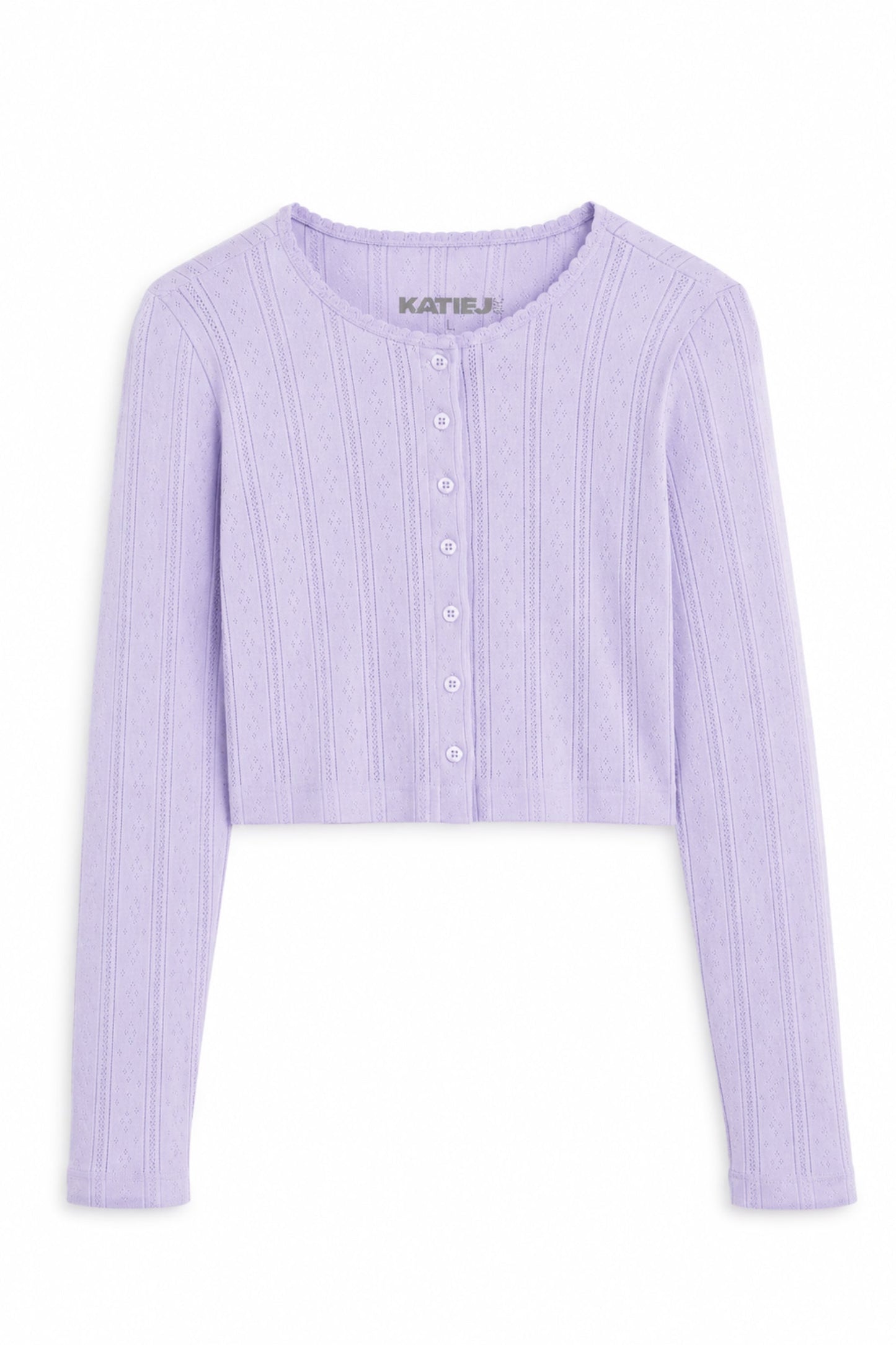 JUNIOR MARINA SOLID POINTELLE CARDIGAN