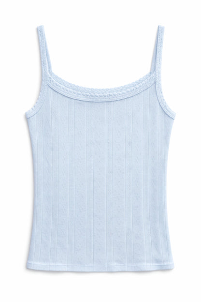 JUNIOR MARINA SOLID POINTELLE TANK TOP
