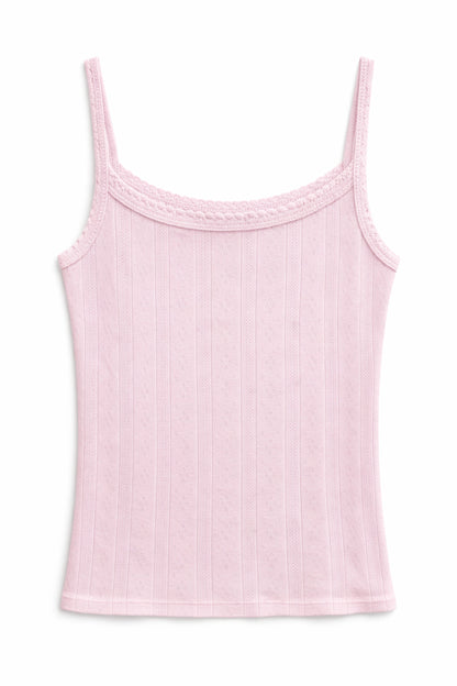 JUNIOR MARINA SOLID POINTELLE TANK TOP