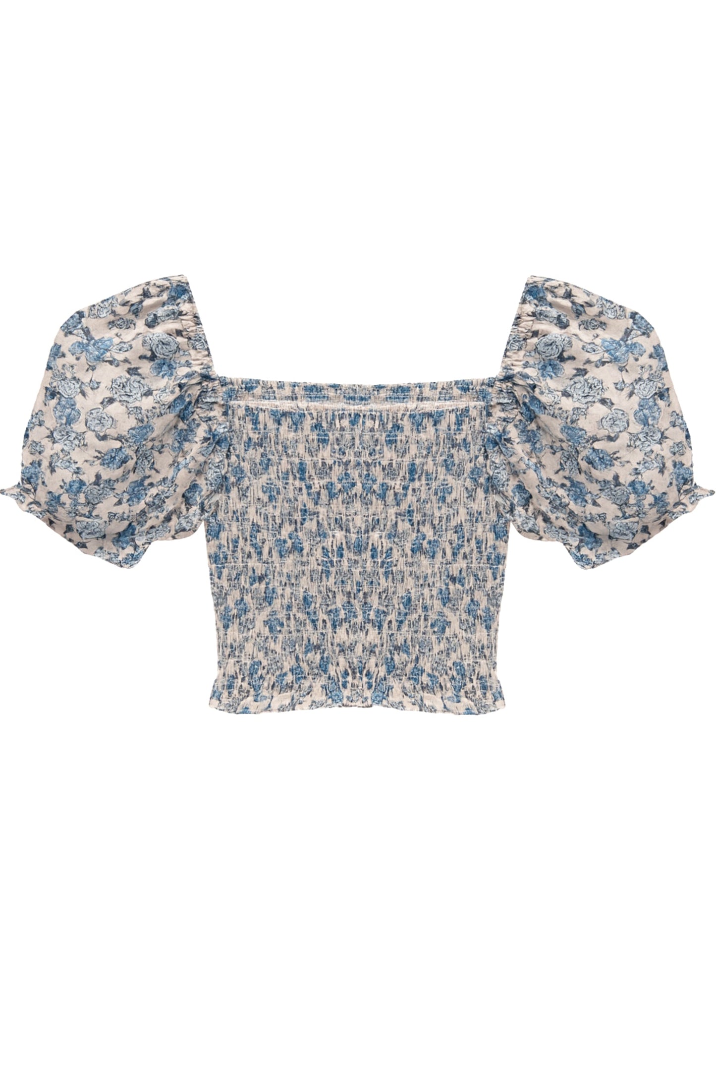 TWEEN MARLEE PRINTED FANCY PUFF SLEEVE TOP - FINAL SALE
