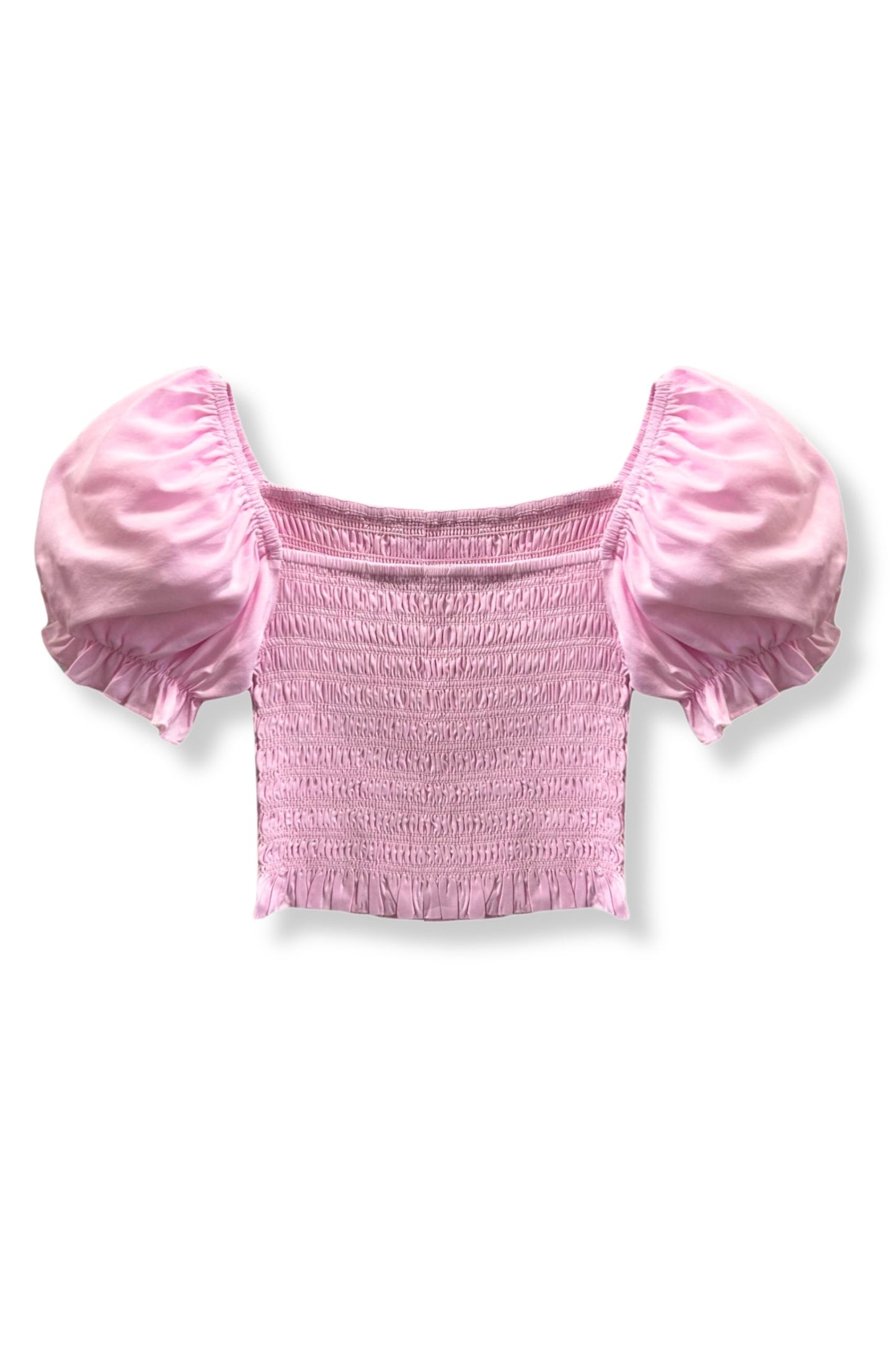 JUNIOR MARLEE PUFF SLEEVE SOLID TOP - FINAL SALE