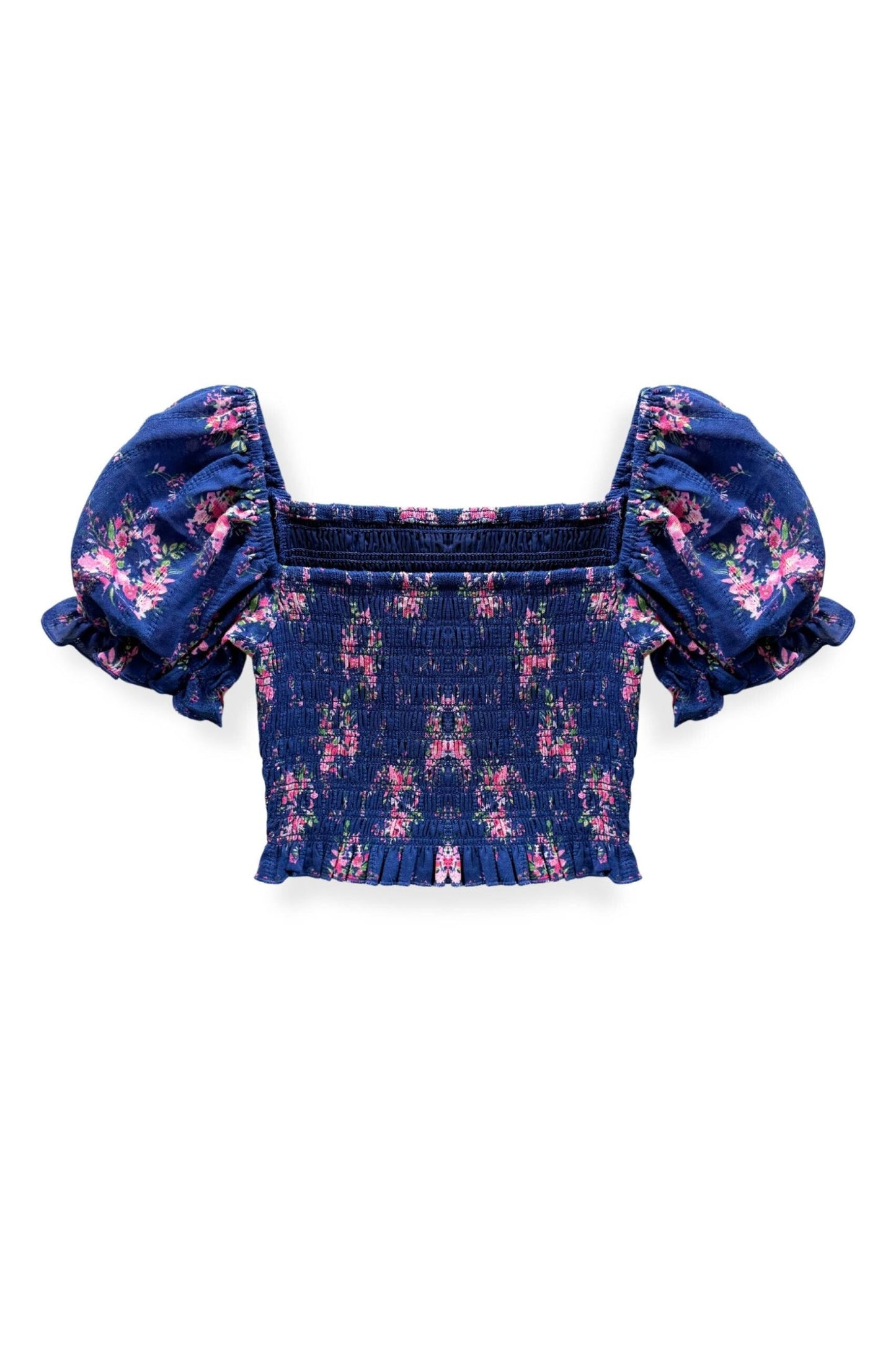 JUNIOR MARLEE PUFF SLEEVE PRINT TOP - FINAL SALE