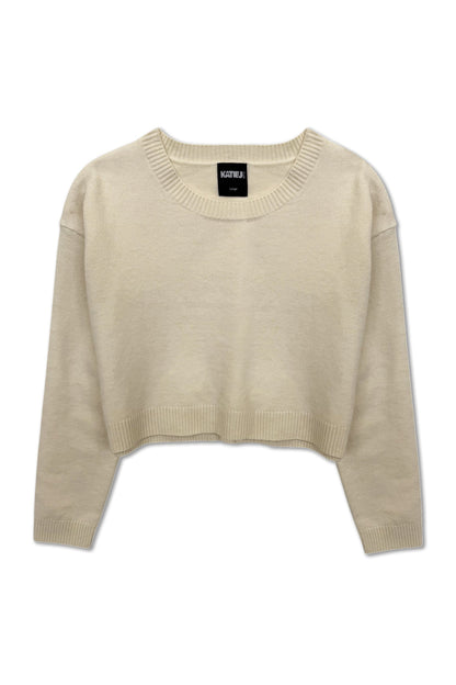 TWEEN MARLENA CROPPED CREWNECK SWEATER