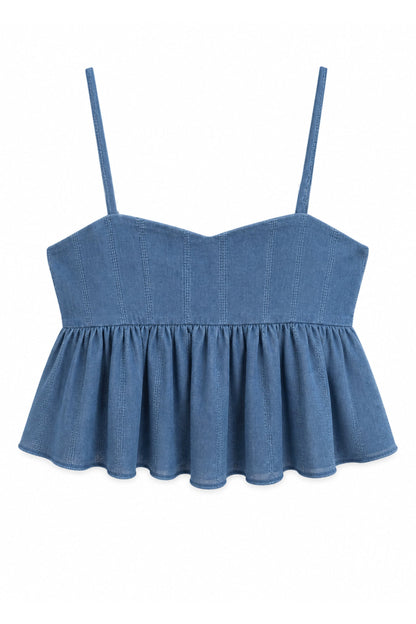 TWEEN MEENA SOLID CROP TOP