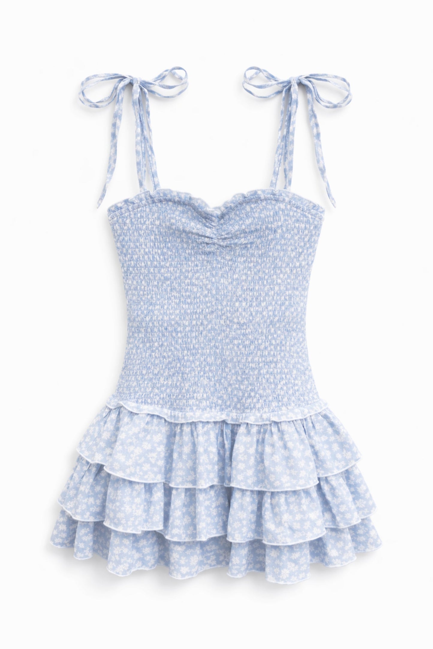 TWEEN MERI PRINTED SMOCKED BODY DRESS