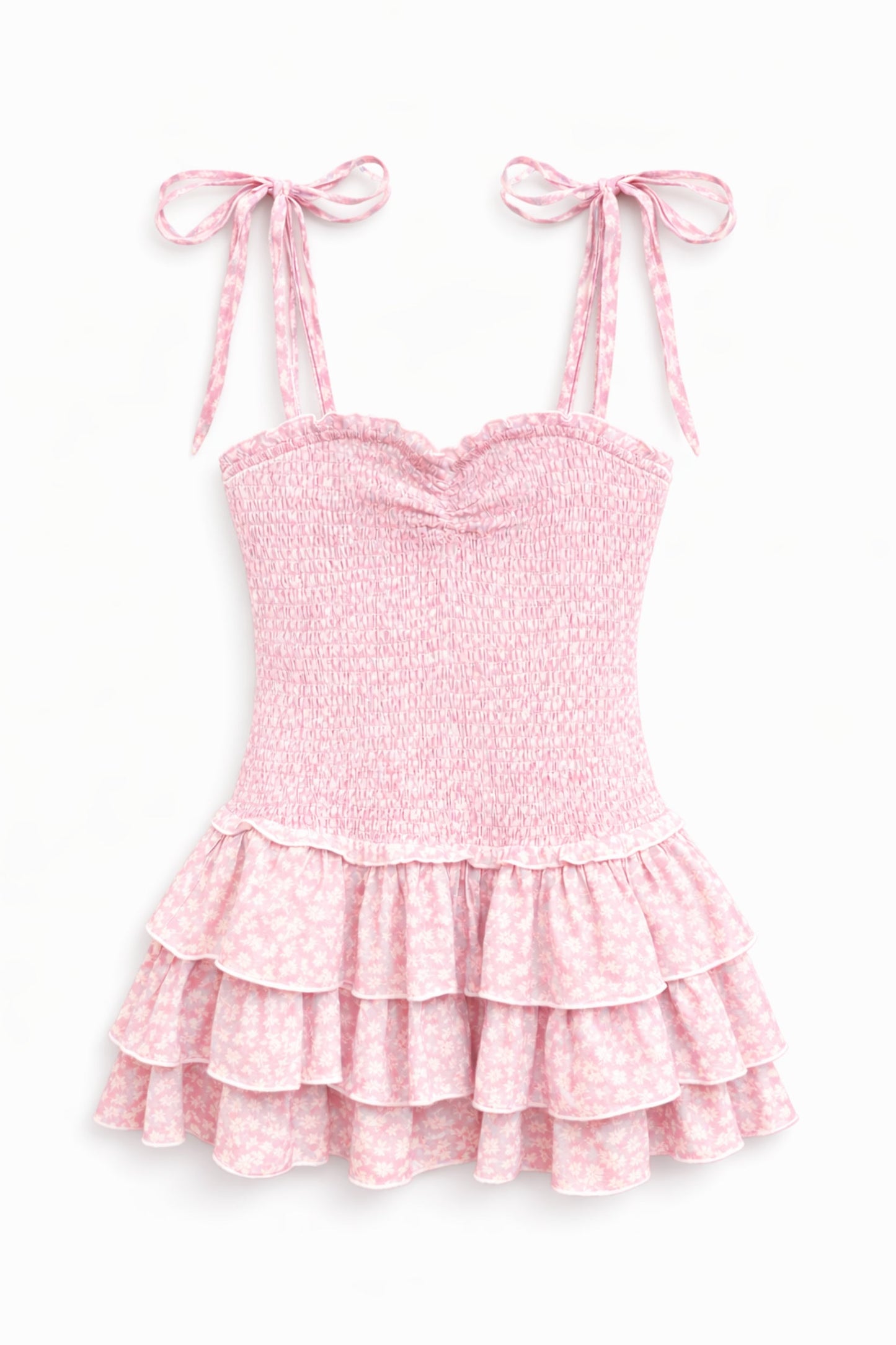 TWEEN MERI PRINTED SMOCKED BODY DRESS