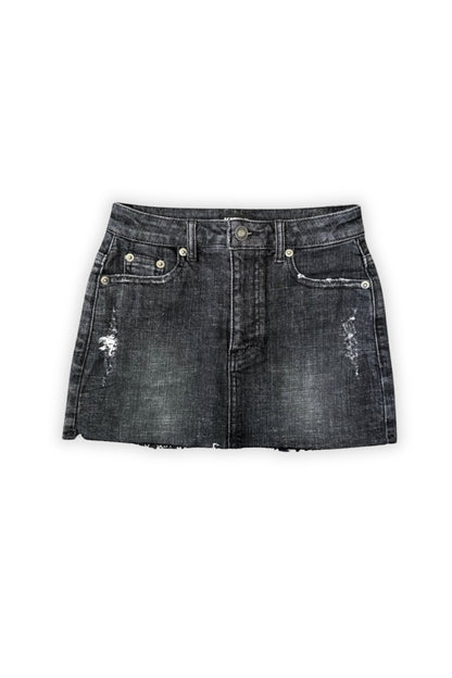 JUNIOR MIAMI DISTRESSED DENIM SKIRT