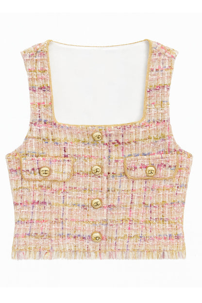 TWEEN MILA SLEEVELESS BOUCLE TOP
