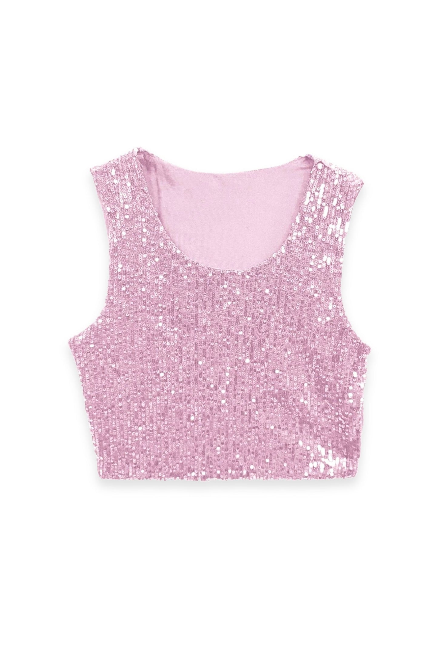 TWEEN MILEY FULL SEQUIN CROP TANK - FINAL SALE