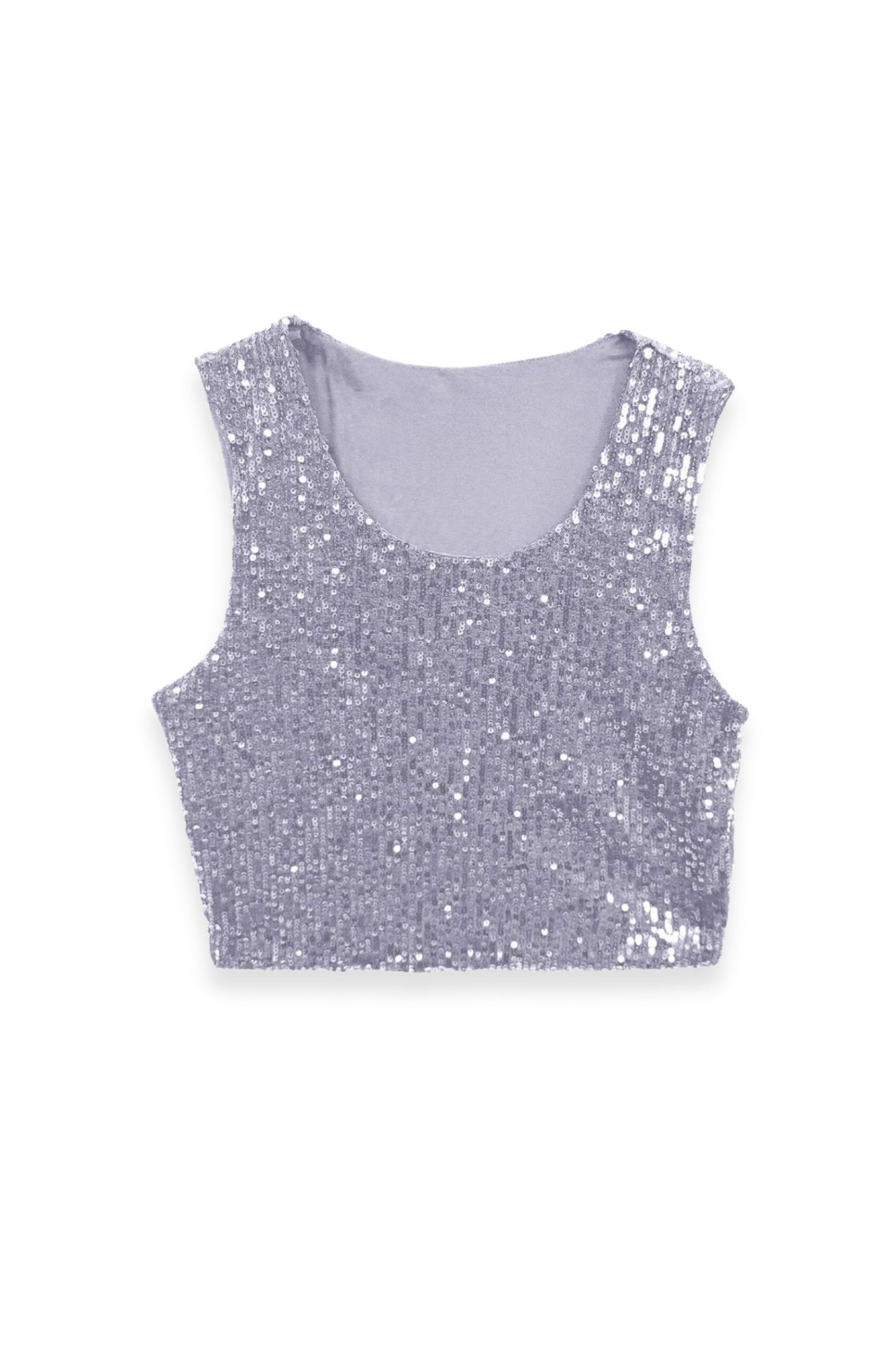TWEEN MILEY FULL SEQUIN CROP TANK - FINAL SALE