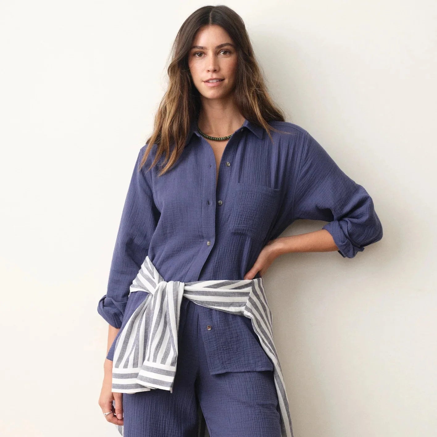 Marine Layer Jane Relaxed Double Cloth Shirt