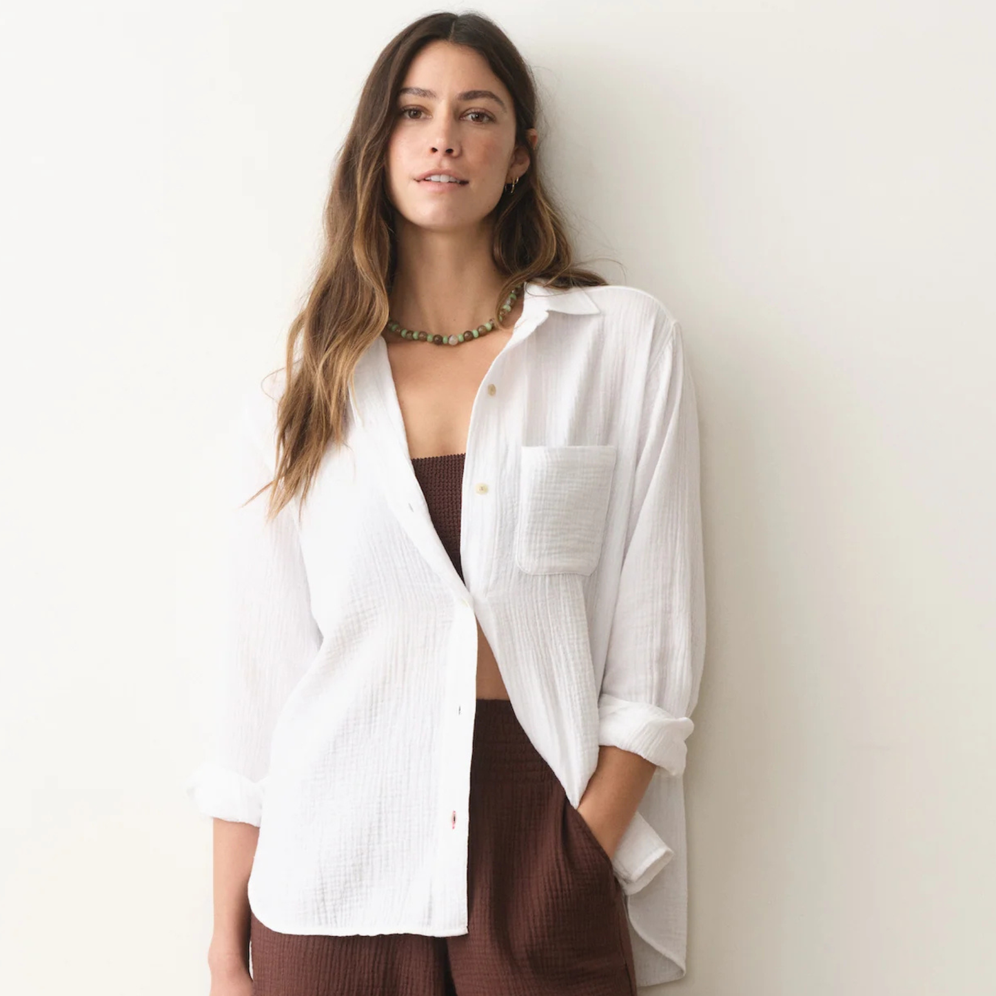 Marine Layer Jane Relaxed Double Cloth Shirt