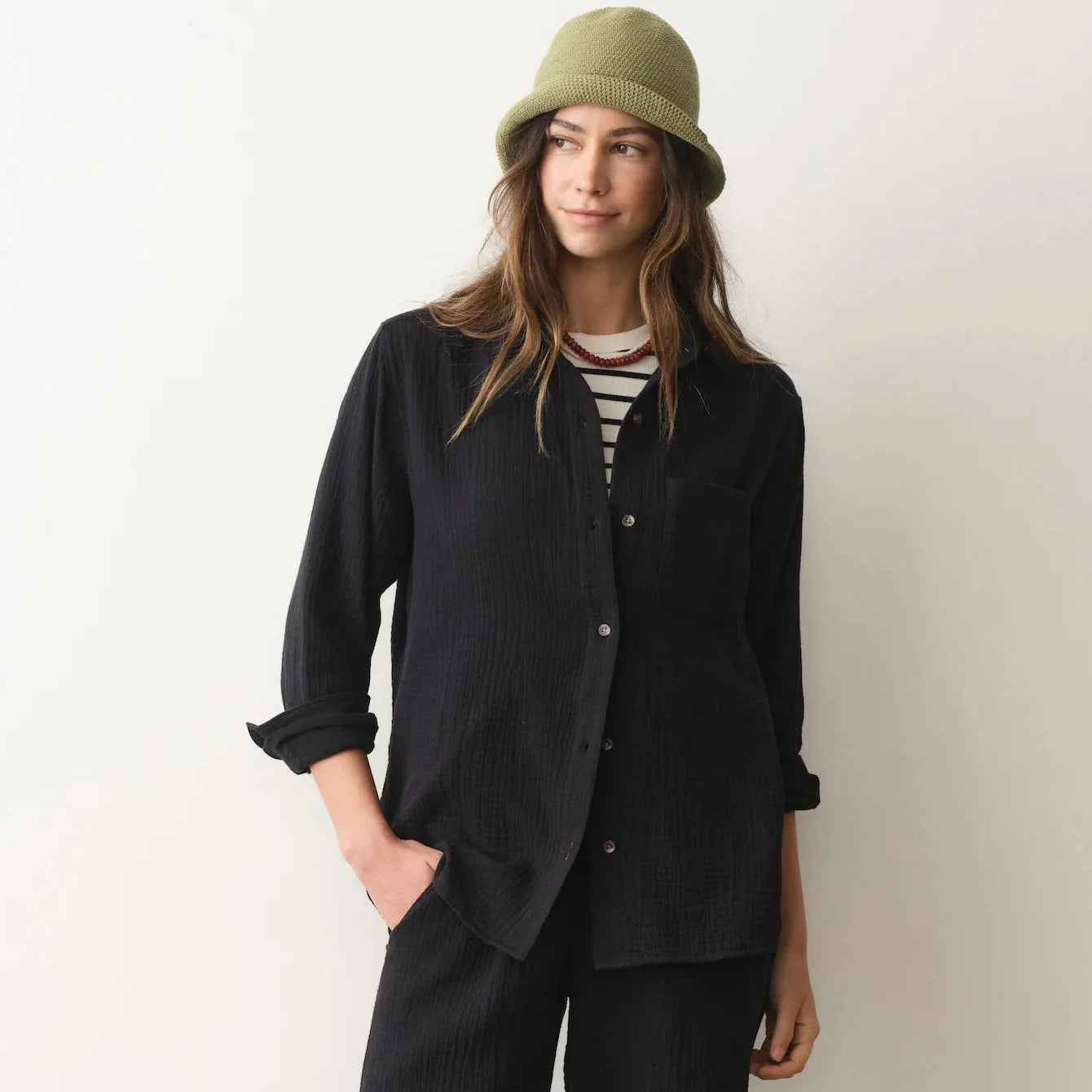Marine Layer Jane Relaxed Double Cloth Shirt