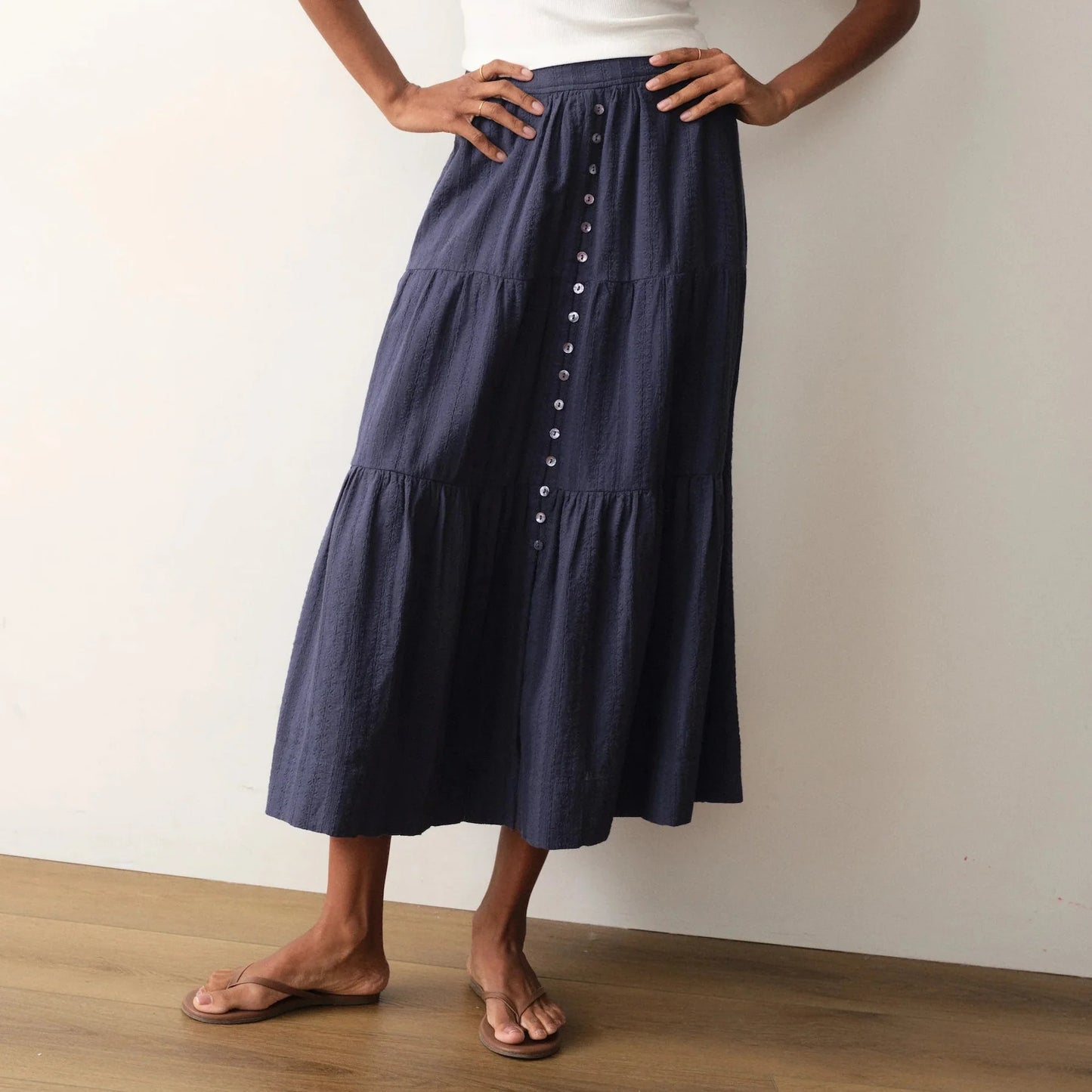 Marine Layer Lana Button-Through Skirt