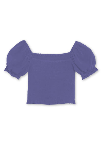 TWEEN MARLEE SOLID PUFF SLEEVE TOP - FINAL SALE