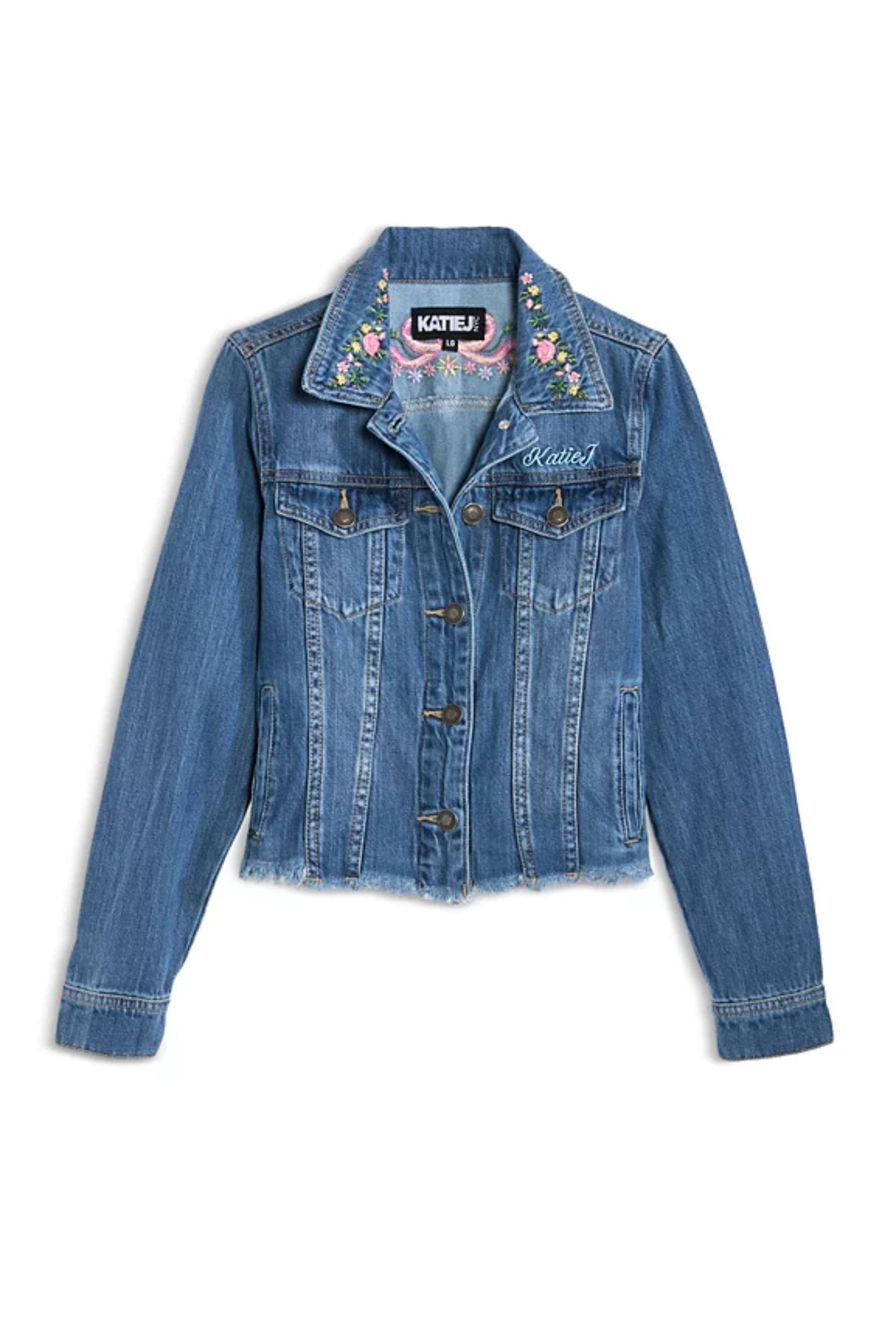 JUNIOR NEWPORT EMBROIDERED DENIM JACKET