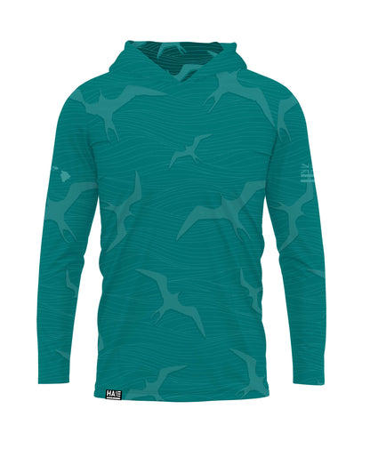Na Iwa Waves Hooded Longsleeve Drifit Teal