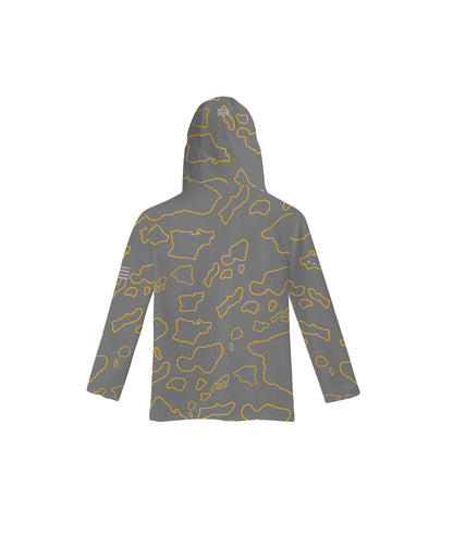 Namoku Toddler Hooded Longsleeve Drifit Gray Golden Rod