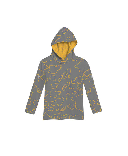Namoku Toddler Hooded Longsleeve Drifit Gray Golden Rod