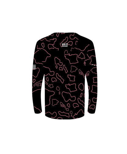 Namoku Youth Hooded Longsleeve Rose Pink Black