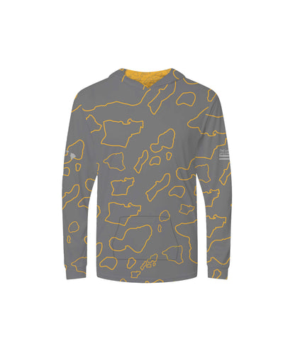 Namoku Youth Hooded Longsleeve Drifit Gray Golden Rod