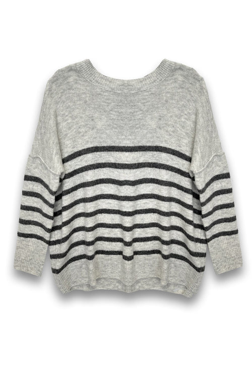 JUNIOR NELLIE STRIPED SWEATER - FINAL SALE