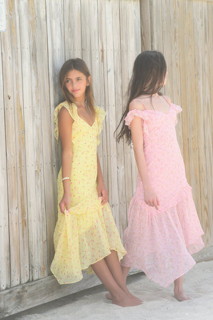 TWEEN MAGNOLIA PRINTED MAXI DRESS