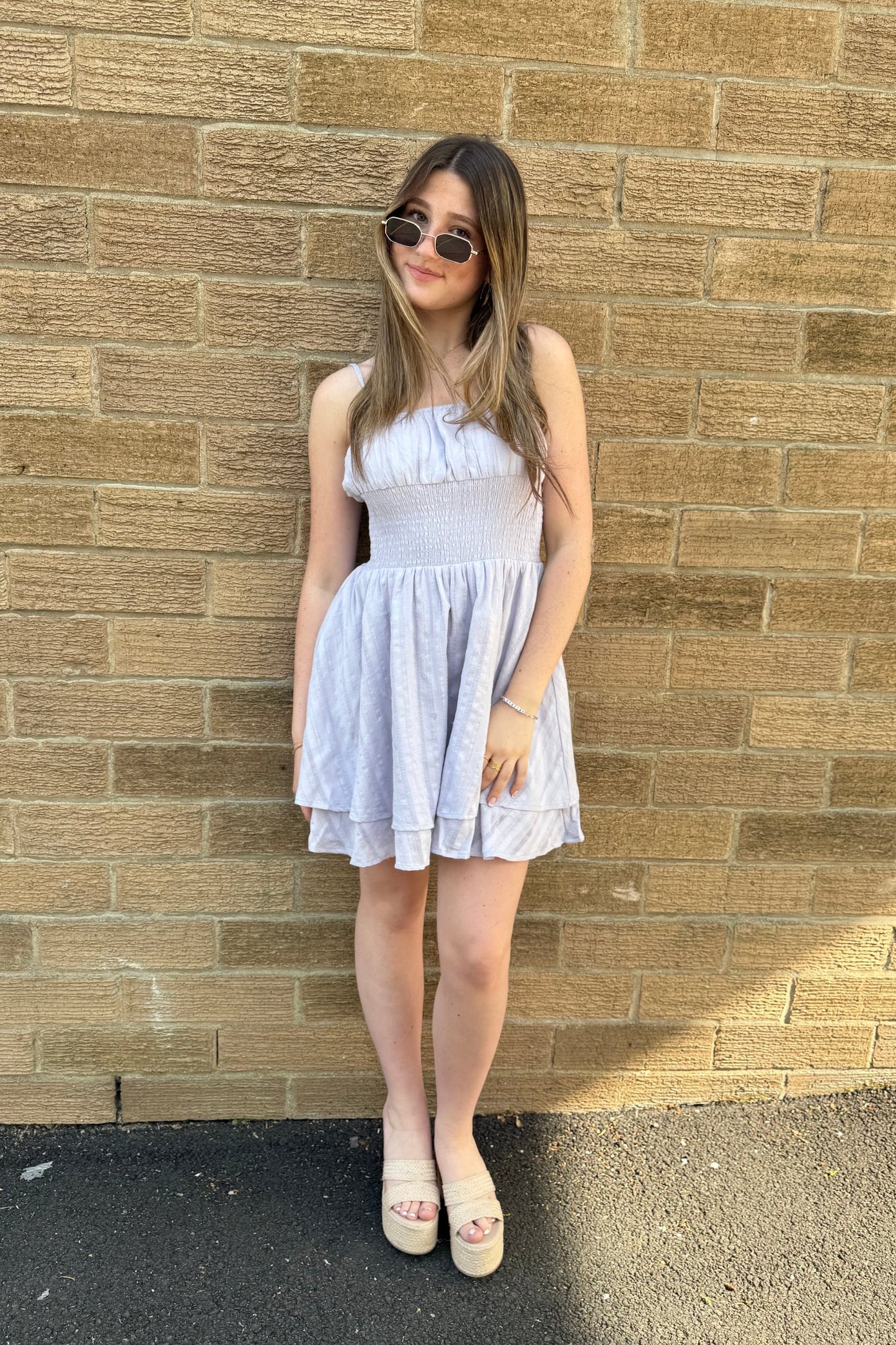 JUNIOR PERRY SOLID STRAPLESS DAY DRESS - FINAL SALE