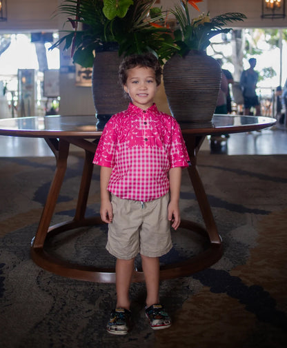 Palaka Kuiki Keiki Pullover Pink