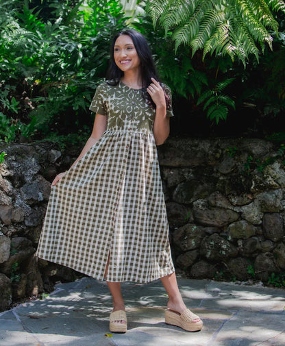 Palaka Kuiki Aulani Midi Dress Olive