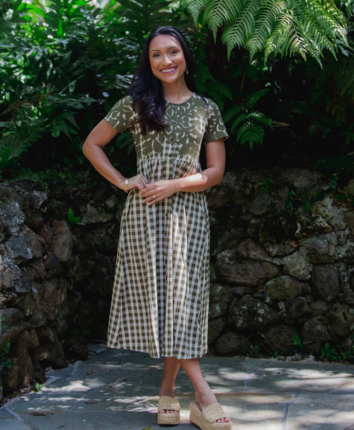 Palaka Kuiki Aulani Midi Dress Olive