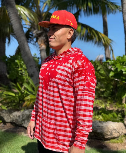 Palaka Kuiki Hooded Longsleve Drifit Red