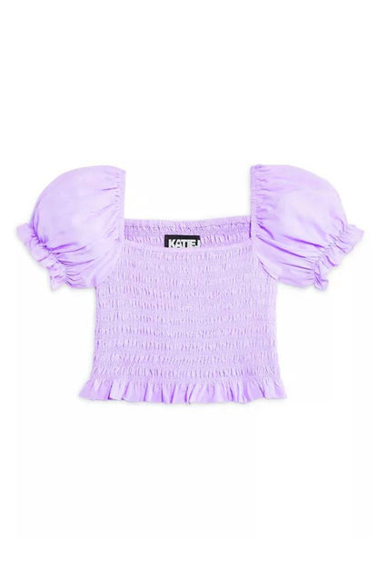 JUNIOR MARLEE PUFF SLEEVE SOLID TOP - FINAL SALE