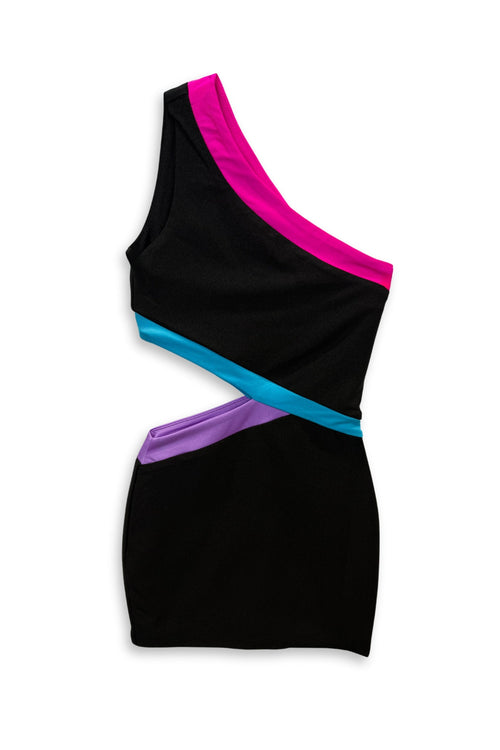 TWEEN RAYA MULTI COLOR TRIM DRESS- FINAL SALE