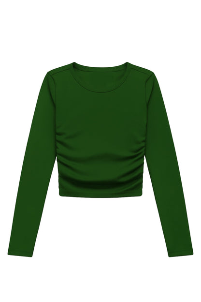 JUNIOR RILEY RUCHED LONG SLEEVE TOP - FINAL SALE