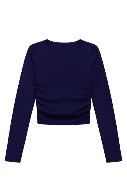 JUNIOR RILEY RUCHED LONG SLEEVE TOP - FINAL SALE