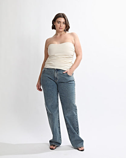 Heidi Strapless Top Cream