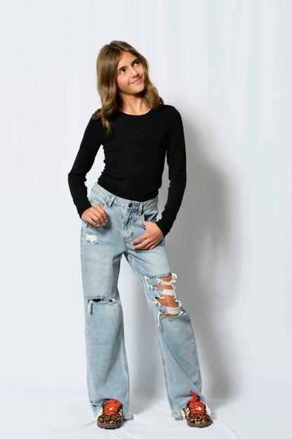 TWEEN STOCKHOLM DISTRESSED DENIM JEANS