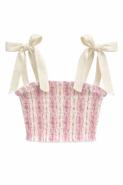 TWEEN SUNNY PRINTED TIE TOP