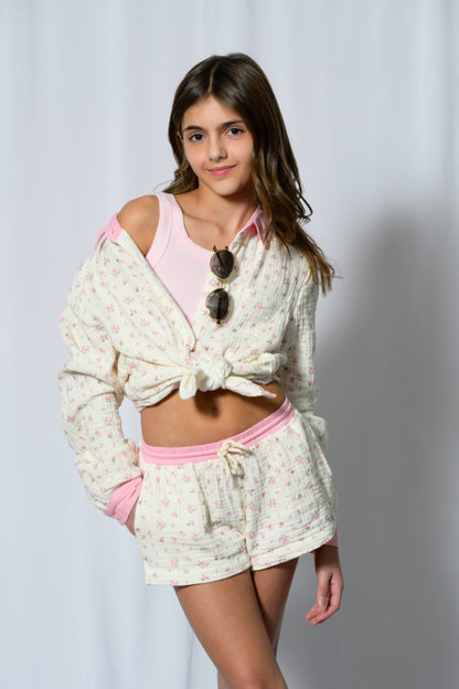 TWEEN ELIZA GAUZE BUTTONDOWN