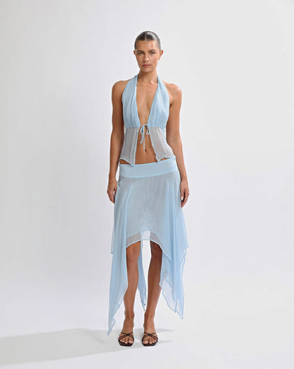 Suri Midi Skirt Light Blue